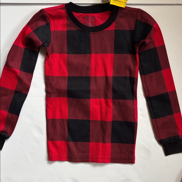 The Children’s Place | Red Plaid Long John Outfit Holiday Winter Set NWT Size 5T - Picture 2 of 8